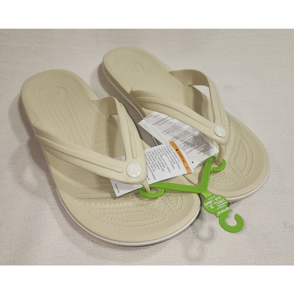 Crocs cream Sandals men's size 10 women size 12 NWT